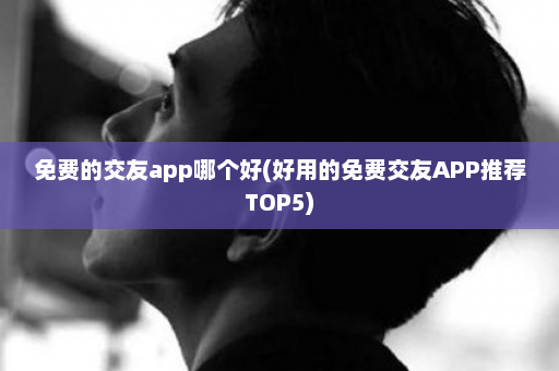 免费的交友app哪个好(好用的免费交友APP推荐TOP5)  第1张